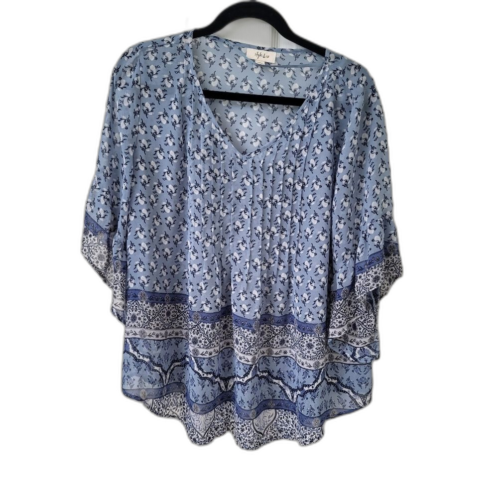 2/$30 Flowy Top with Ruffle Sleeves
